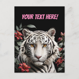 Witte tijger met jouw tekst briefkaart