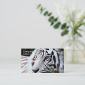Witte tijger met zoete gezichten visitekaartje (Staand voorkant)