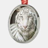 Witte tijger metalen ornament (Links)