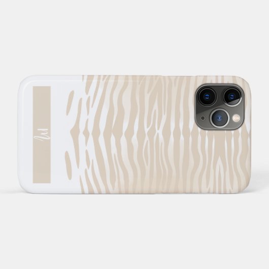 Witte Tijger Monogram Case-Mate iPhone Case (Achterkant (horizontaal))