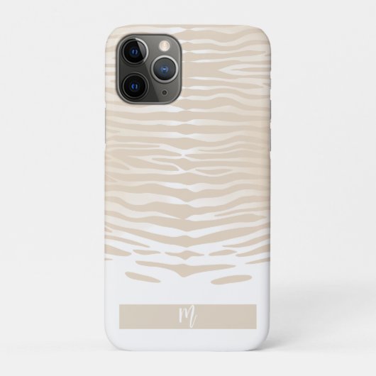 Witte Tijger Monogram Case-Mate iPhone Case (Achterkant)