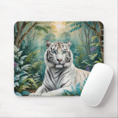 Witte Tijger Oerwoud Flora Muismat (Met muis)