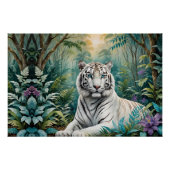 Witte Tijger Oerwoud Flora Perfect Poster (Voorkant)