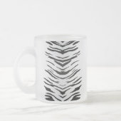 Witte tijger of Zebra gestreept Matglas Koffiemok (Links)