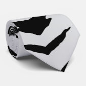 Witte tijger of Zebra gestreept Stropdas (Opgerold)