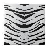 Witte tijger of Zebra gestreept Tegeltje (Voorkant)