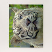 Witte Tijger Omhoog Dichtbij #2 Legpuzzel (Verticaal)