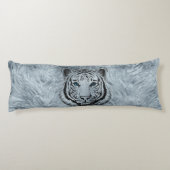 Witte tijger op voorzijde van glas lichaamskussen (Achterkant)