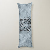 Witte tijger op voorzijde van glas lichaamskussen (Achterkant (Verticaal))