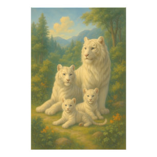 Witte Tijger • Oude Familiebos van de Dawn ManJi Foto Afdruk