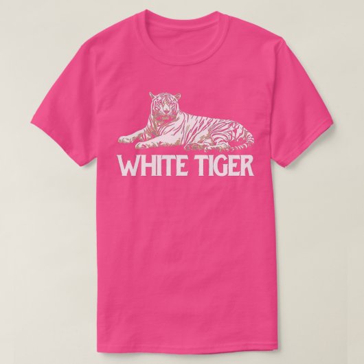 Witte tijger over minimalistische  wilde dieren (2 t-shirt (Design voorkant)