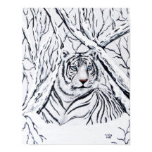 Witte tijger, overvloeiend in