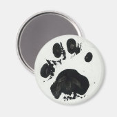 Witte Tijger Paw Print Magneet (Voorkant / Achterkant)