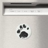 Witte Tijger Paw Print Magneet (Insitu (Vaatwasser))