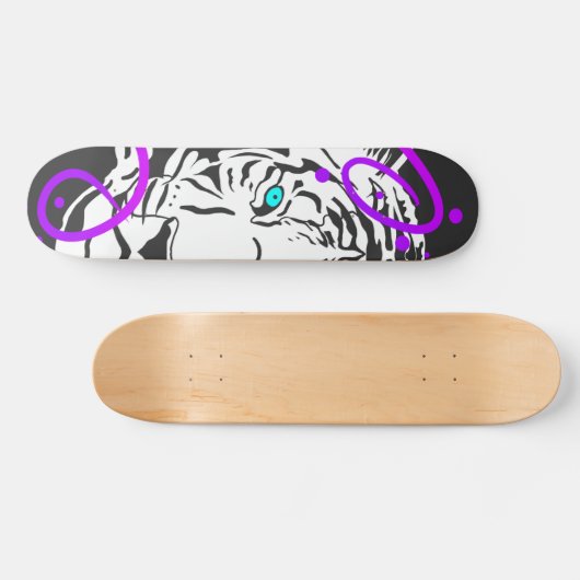 Witte tijger persoonlijk skateboard (Horizontaal)