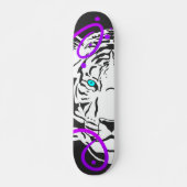 Witte tijger persoonlijk skateboard (Voorkant)