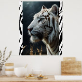 Witte tijger poster (Keuken)