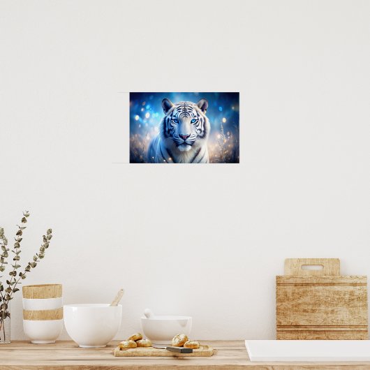 Witte tijger poster (Keuken)
