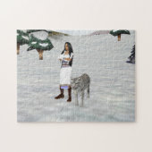 Witte tijger puzzel legpuzzel (Horizontaal)