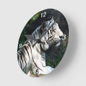 Witte tijger ronde klok (Hoek)