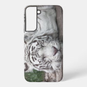 Witte tijger samsung galaxy hoesje (Achterkant)