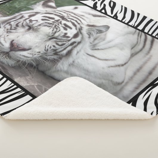 Witte tijger sherpa deken (3/4)