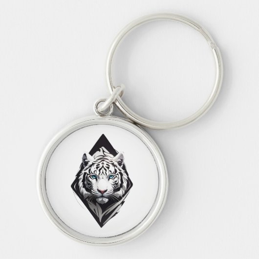 Witte Tijger Sleutelhanger (Voorkant)