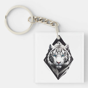 Witte tijger sleutelhanger