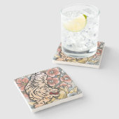 Witte tijger stenen onderzetter (Zijkant)