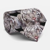 Witte tijger stropdas (Opgerold)
