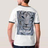 WITTE TIJGER T-SHIRT VAN PAULA REILLY. (Achterkant volledig)