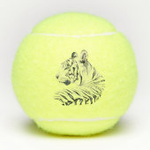 Witte tijger tennisballen (Voorkant)