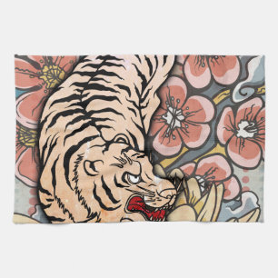 Witte tijger theedoek