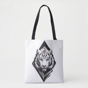 Witte tijger tote bag