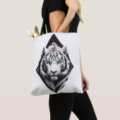 Witte tijger tote bag (Dichtbij)
