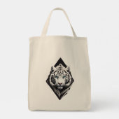 Witte tijger tote bag (Achterkant)