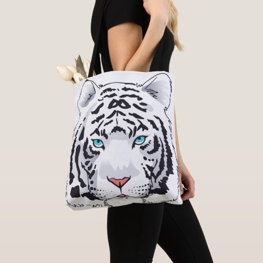 Witte tijger tote bag (Dichtbij)