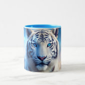 Witte tijger tweekleurige koffiemok (Center)