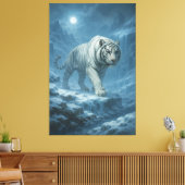 Witte Tijger van de Vorst | Keizer van het Bevrore Canvas Afdruk (Insitu (Woonkamer))