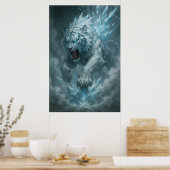 Witte Tijger van de Vorst - Keizer van het Bevrore Poster (Keuken)