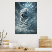 Witte Tijger van de Vorst - Keizer van het Bevrore Poster (Keuken)