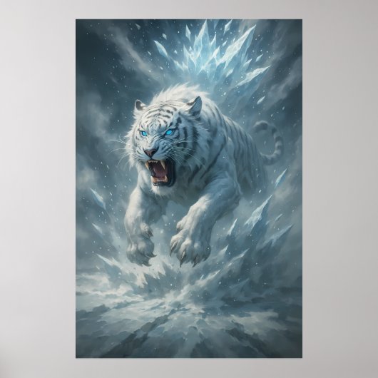 Witte Tijger van de Vorst - Keizer van het Bevrore Poster (Voorkant)