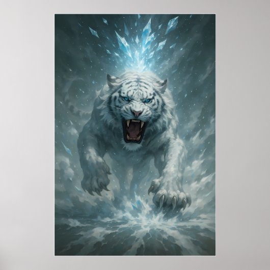 Witte Tijger van de Vorst - Keizer van het Bevrore Poster (Voorkant)