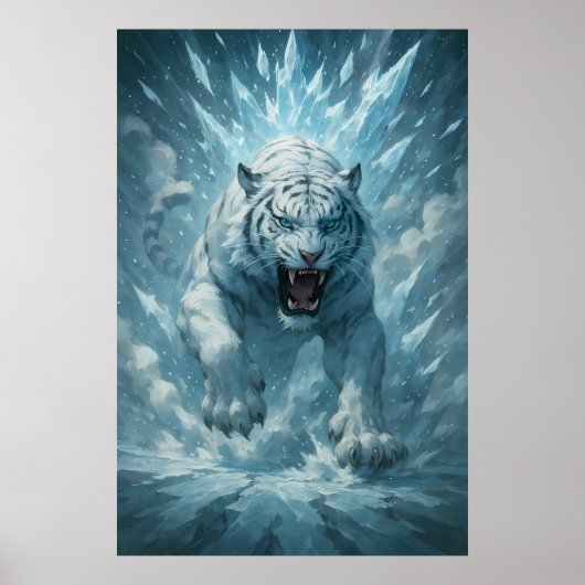 Witte Tijger van de Vorst – Keizer van het Bevrore Poster (Voorkant)