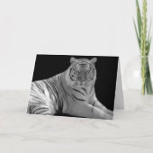 Witte tijger Verjaardag Wenskaart Kaart (Voorkant)