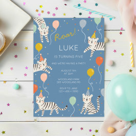 Witte Tijger Verjaardagsfeestje Kaart