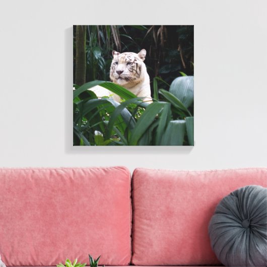 Witte tijger verpakt canvas (Insitu (Woonkamer))