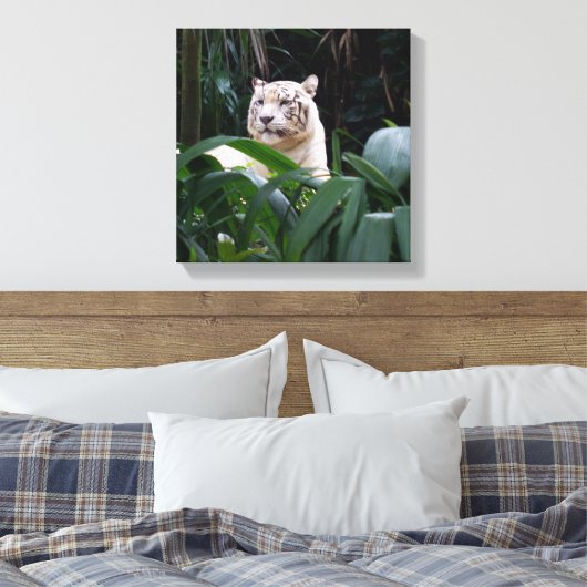 Witte tijger verpakt canvas (Insitu (Slaapkamer))