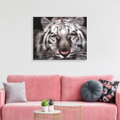 Witte tijger verpakt canvas afdruk (Insitu (Woonkamer))