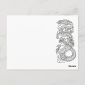 Witte tijger versus groene draak in de yin yang briefkaart (Achterkant)